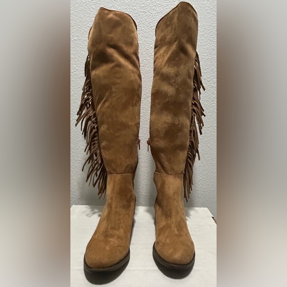 Mossimo Supply Co. Shoes - Mossimo Supply Company Leather Boots - Tan - 6 - 21” Tall - 1 1/4” Heel
